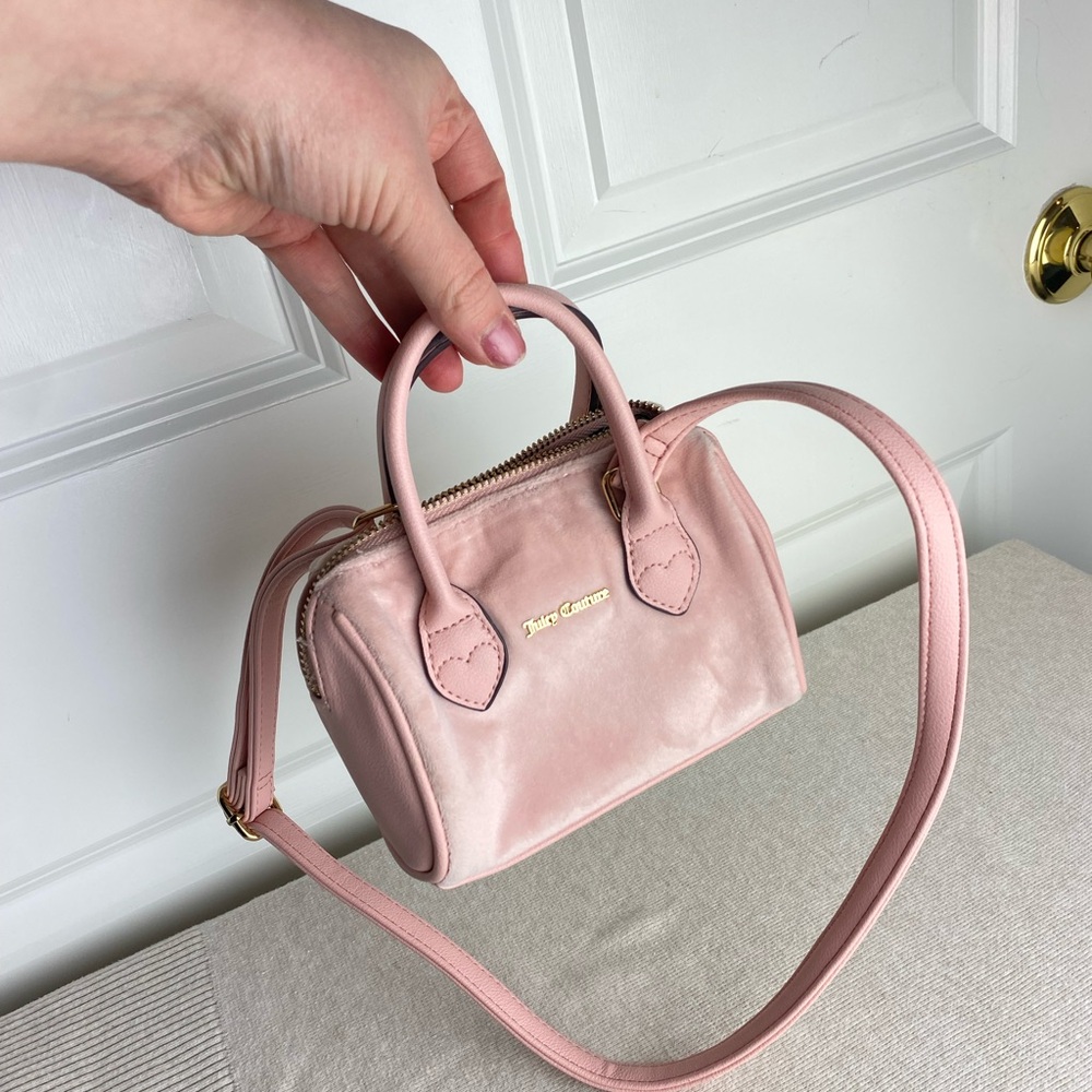 Juicy Couture Velour Blush Baby Pink Micro Bag / Purse - Picture 9 of 11